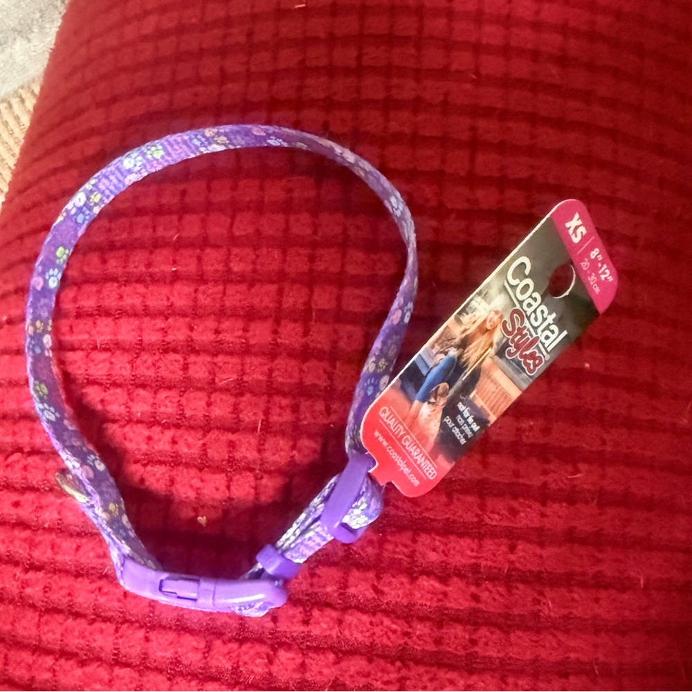 NWT Coastal Styles Pet Attire Adjustable Collar / 6 Ft. Leash (Spec Paws design